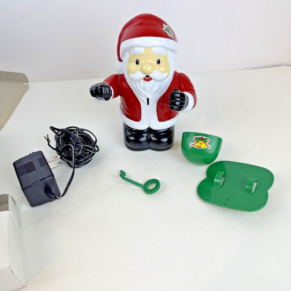 Vintage Musical Bubble Blowing Santa Claus with box 1995 animated Works